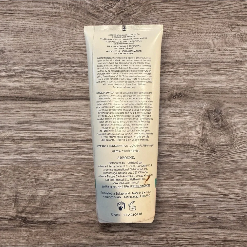 Arbonne Seasource Detox Spa Mud Face & Body Mask & 4 Purifying Sea Soak Packets - Picture 4 of 6